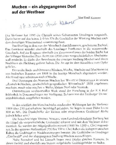 Zum Bericht Muchen-ein abgegangenes Dorf