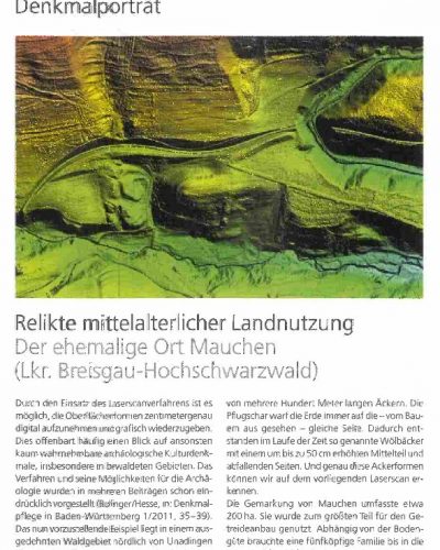 Zum Bericht Relikte mittelalterlicher Landnutzung